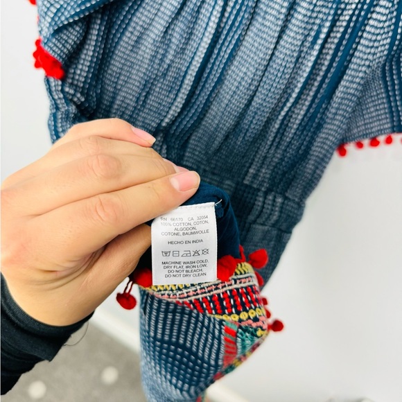 Anthropologie THML Lacey Pommed Off-The-Shoulder Romper Sz XS - Picture 9 of 9